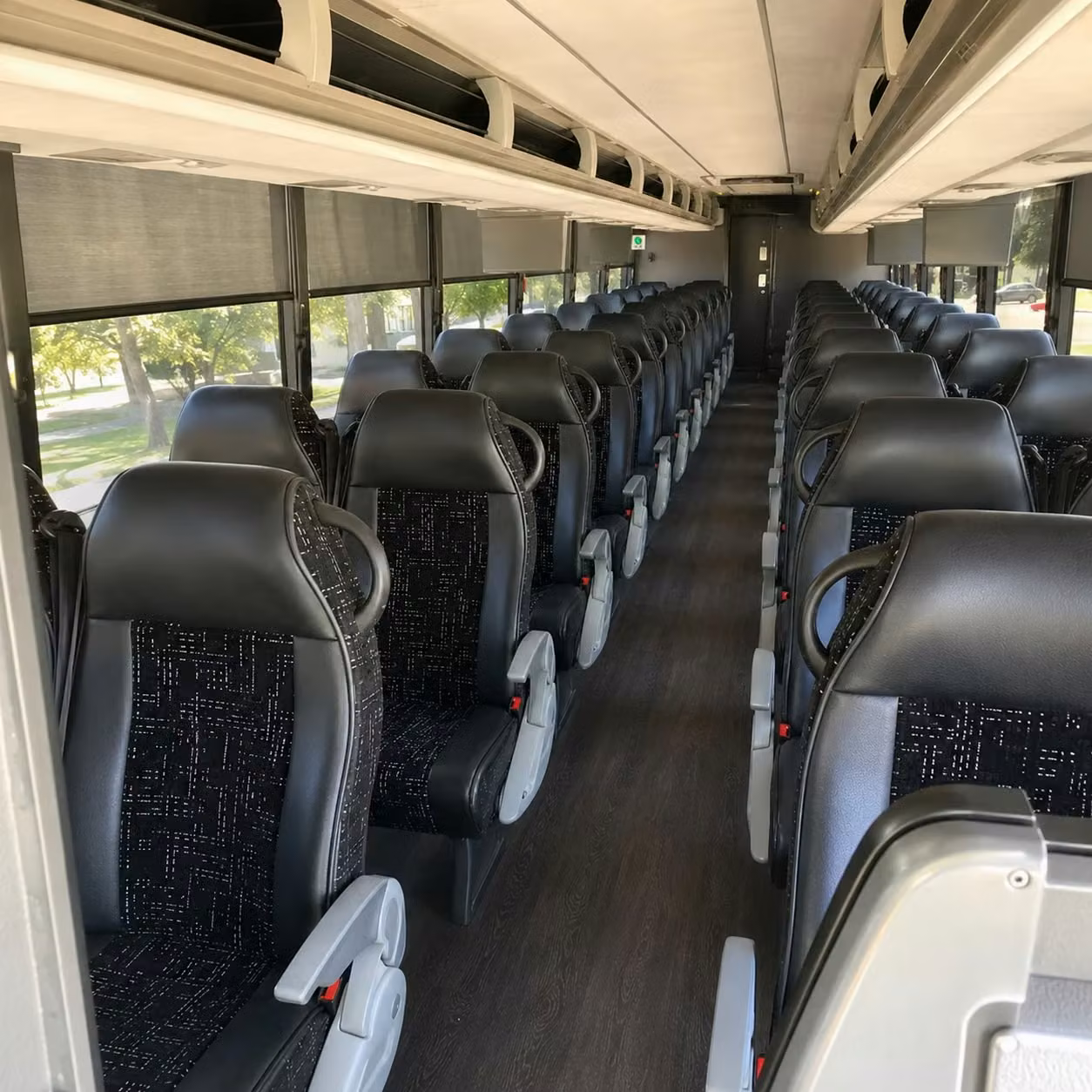 56 passenger charter bus interior