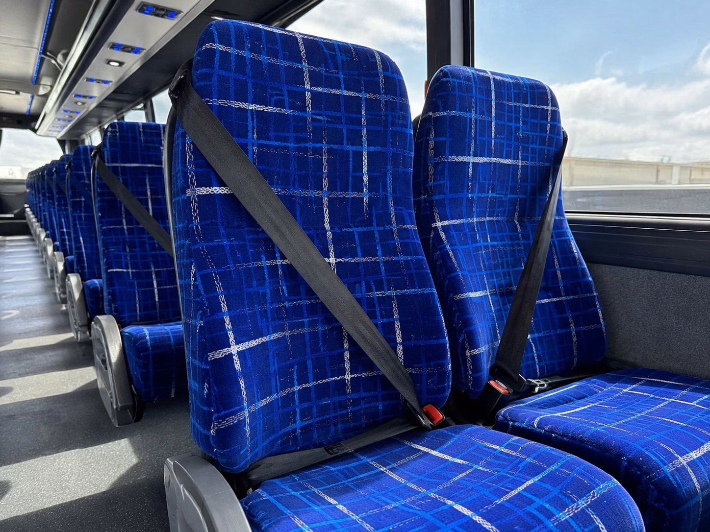 clearwater charter bus rental interior